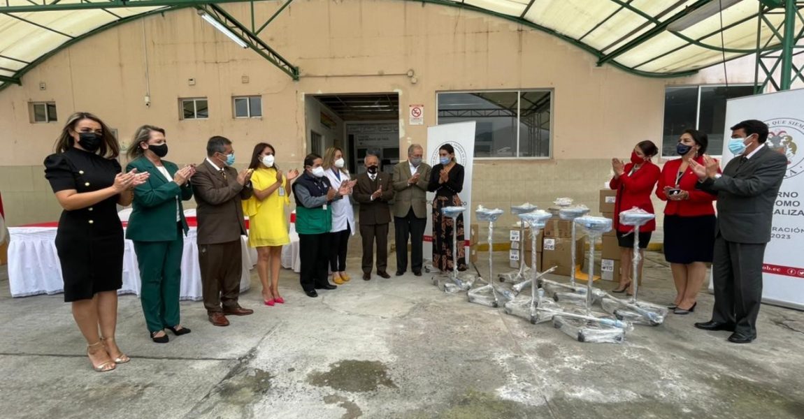 MUNICIPALIDAD DE IBARRA ENTREGA EQUIPAMIENTO DE ALTO FLUJO A LOS HOSPITALES DEL IESS Y SAN VICENTE DE PAÚL.