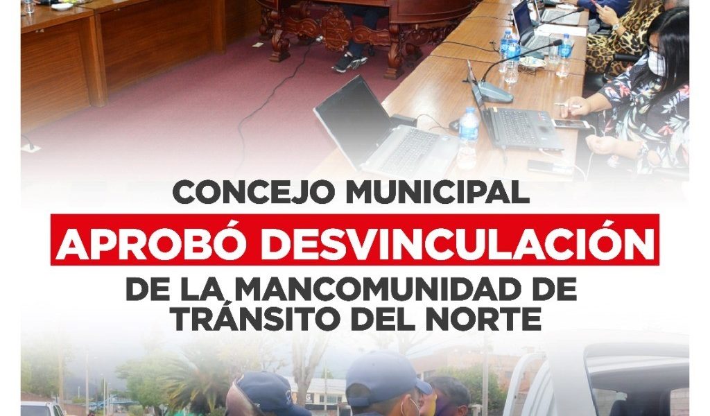 CONCEJO MUNICIPAL DE IBARRA APROBÓ LA DESVINCULACIÓN DE LA MANCOMUNIDAD DE TRÁNSITO DEL NORTE