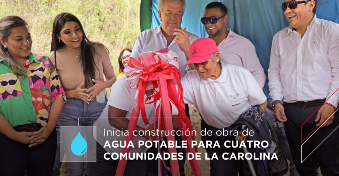 Inicia construcción del mejoramiento del Sistema Regional de agua potable para las comunidades  de Guallupe y el Limonal – Peña Negra,  Luz De América, de la parroquia La Carolina.