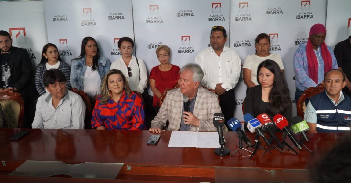 Alcalde de Ibarra impulsa hoja de ruta para salida al paro