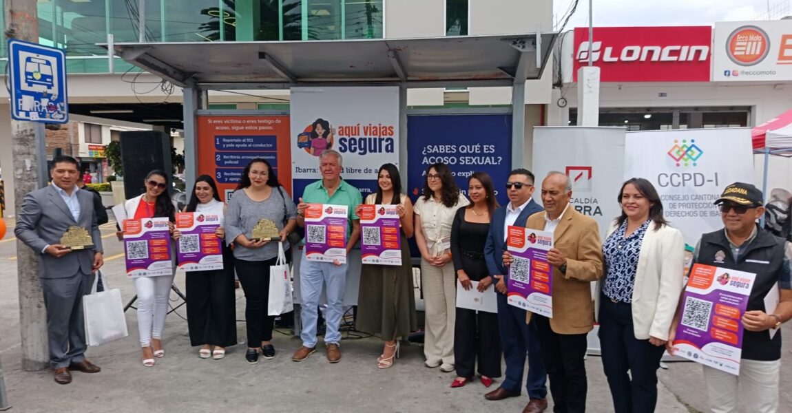 Ibarra presenta la campaña “Aquí viajas Segura ” para combatir la violencia de género en la trasportación pública